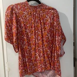 Lightweight Floral Knox Rose Top With Back Keyhole - XXL